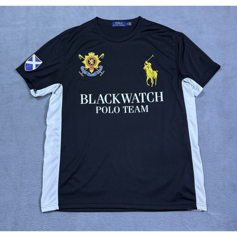 Polo Ralph Lauren Shirt Mens M Big Pony Blackwatch Polo Team Performance USA
